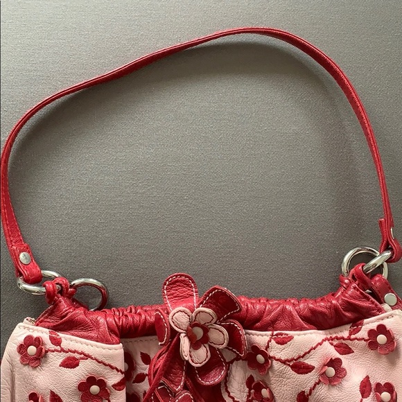Isabella Fiore Red and Pink Floral Bag - Picture 2 of 11